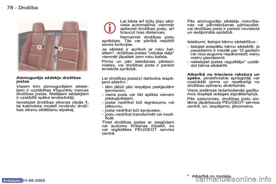 Peugeot 307 CC 2005  Īpašnieka rokasgrāmata (in Latvian) �D�r�o�š