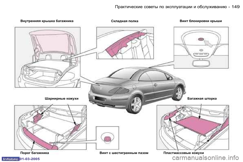 Peugeot 307 CC 2005  Инструкция по эксплуатации (in Russian) IjZdlbq_kdb_� kh\_lu� ih� wdkiemZlZpbb� b� hxkem`b\Zgbx�1�4�8 �-
�0�1�-�0�3�-�2�0�0�5
�1�4�9IjZdlbq_kdb_� kh\_lu� ih� wdkiemZl