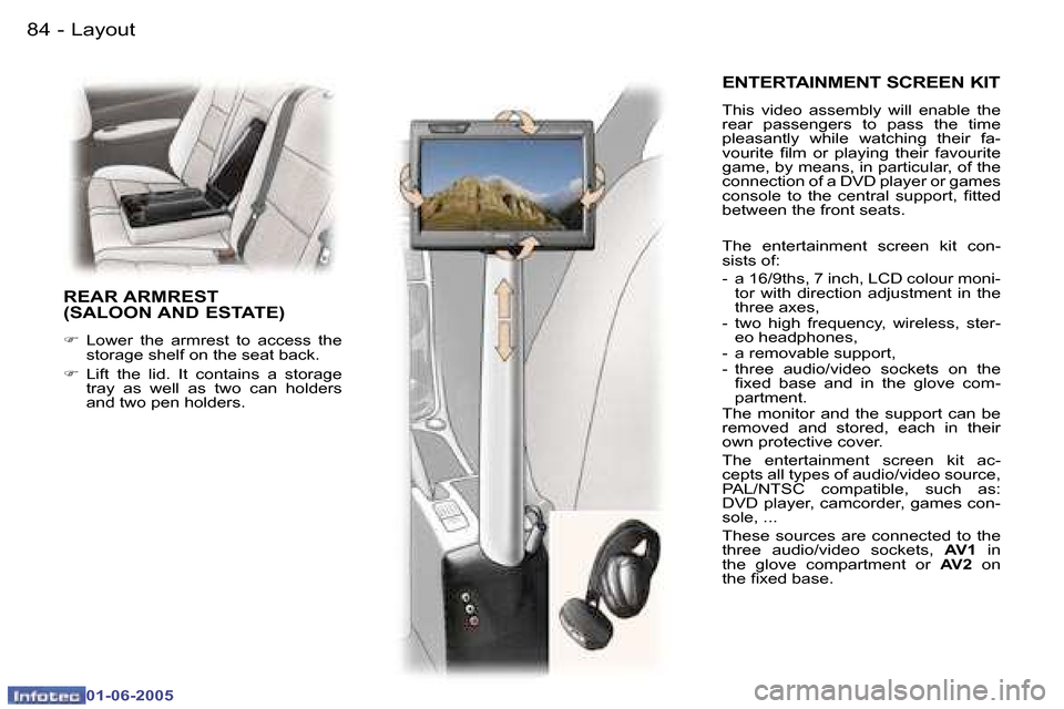 Peugeot 307 Dag 2005  Owners Manual �8�4 �-
�0�1�-�0�6�-�2�0�0�5
�8�5
�-
�0�1�-�0�6�-�2�0�0�5
�E�N�T�E�R�T�A�I�N�M�E�N�T� �S�C�R�E�E�N� �K�I�T
�T�h�i�s�  �v�i�d�e�o�  �a�s�s�e�m�b�l�y�  �w�i�l�l�  �e�n�a�b�l�e�  �t�h�e�  
�r�e�a�r�  �p�