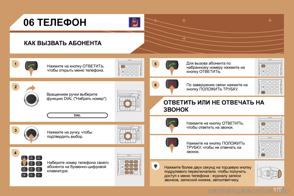 Peugeot 307 SW 2007  Инструкция по эксплуатации (in Russian) �1�5�9
�2
�a�b�c
�5
�j�k�l
�8
�t�u�v �3
�d�e�f
�6
�m�n�o
�9
�w�x�y�z
�1 �4
�g�h�i
�7
�p�q�r�s
�0 �#
�E�S�C
�M�E�N�U �L�I�S�T
�E�S�C
�M�E�N�U �L�I�S�T
�2
�a�b�c
�5
�j�k�l
�8
�t�u�v �3
�d�e�f
�6
�m�n�o
