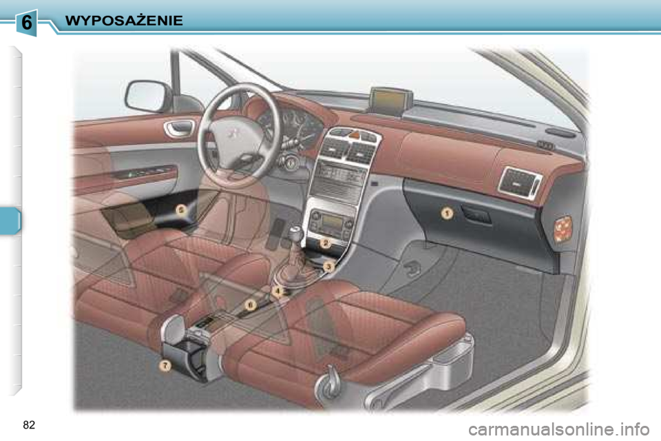 Peugeot 307 SW 2006  Instrukcja Obsługi (in Polish) �6�W�Y�P�O�S�AF�E�N�I�E
�8�2   