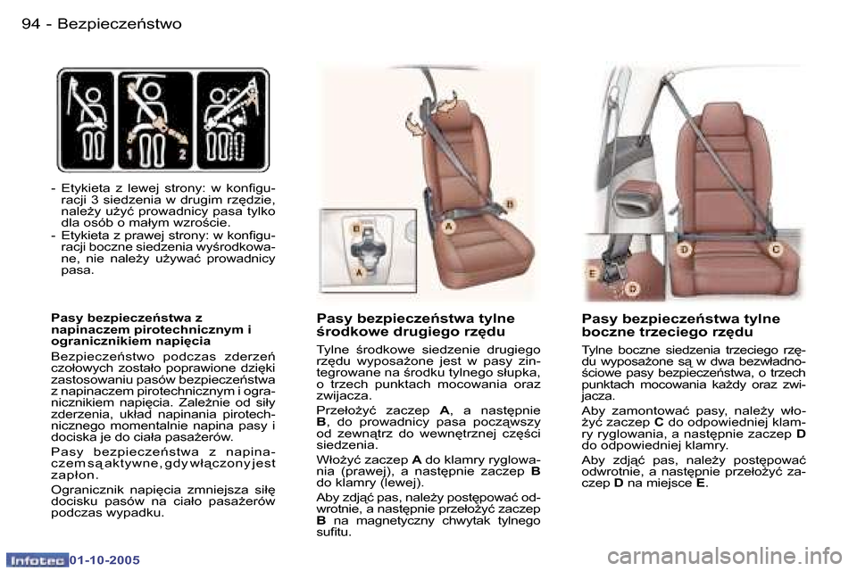 Peugeot 307 SW 2005.5  Instrukcja Obsługi (in Polish) �B�e�z�p�i�e�c�z�e1�s�t�w�o�9�4 �-
�0�1�-�1�0�-�2�0�0�5
�9�5�B�e�z�p�i�e�c�z�e1�s�t�w�o�-
�0�1�-�1�0�-�2�0�0�5
�-�  �E�t�y�k�i�e�t�a�  �z�  �l�e�w�e�j�  �s�t�r�o�n�y�:�  �w�  �k�o�n�i�g�u�-�r�a�c�j�