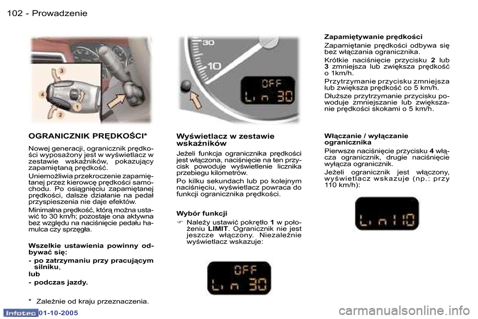 Peugeot 307 SW 2005.5  Instrukcja Obsługi (in Polish) �P�r�o�w�a�d�z�e�n�i�e�1�0�2 �-
�0�1�-�1�0�-�2�0�0�5
�1�0�3�P�r�o�w�a�d�z�e�n�i�e�-
�0�1�-�1�0�-�2�0�0�5
�O�G�R�A�N�I�C�Z�N�I�K� �P�R	�D�K�O:�C�I�*
�N�o�w�e�j� �g�e�n�e�r�a�c�j�i�,� �o�g�r�a�n�i�c�z
