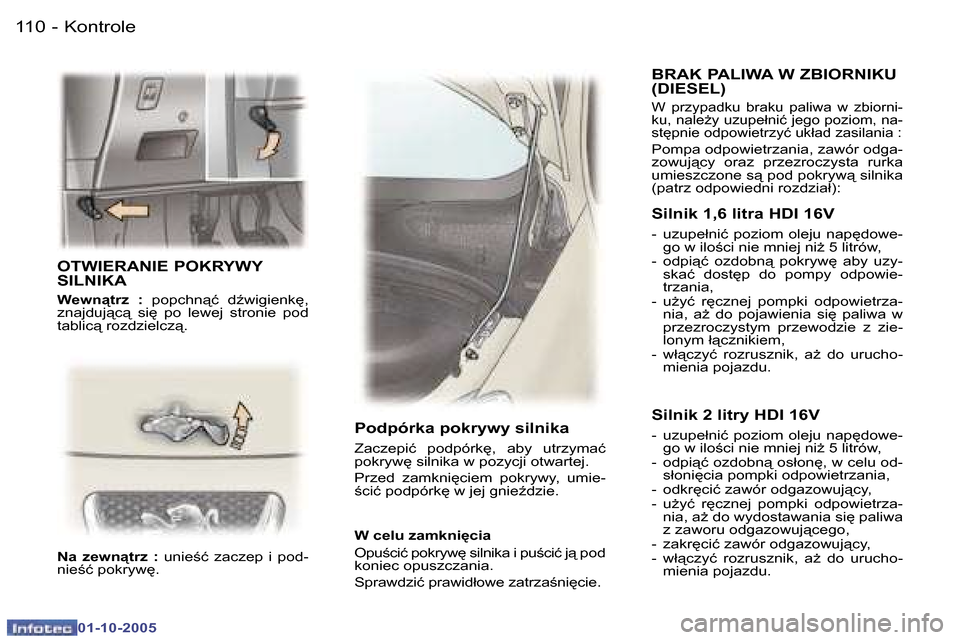 Peugeot 307 SW 2005.5  Instrukcja Obsługi (in Polish) �K�o�n�t�r�o�l�e�1�1�0 �-
�0�1�-�1�0�-�2�0�0�5
�1�1�1�K�o�n�t�r�o�l�e�-
�0�1�-�1�0�-�2�0�0�5
�O�T�W�I�E�R�A�N�I�E� �P�O�K�R�Y�W�Y�  
�S�I�L�N�I�K�A
�W�e�w�n�t�r�z�  �:�  �p�o�p�c�h�n"�ć�  �dE�w�i