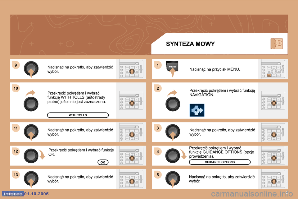 Peugeot 307 SW 2005.5  Instrukcja Obsługi (in Polish) �6
�9
�1�0
�1�1
�1�2 
�1�3 �1 
�2 
�3 
�4
�5
�0�1�-�1�0�-�2�0�0�5�0�1�-�1�0�-�2�0�0�5
�N�a�c�i�s�n"�ć� �n�a� �p�o�k�r
�t�ł�o�,� �a�b�y� �z�a�t�w�i�e�r�d�z�i�ć�  
�w�y�b�ó�r�. 
�N�a�c�i�s�n"�ć�