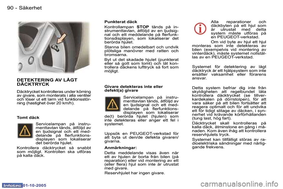 Peugeot 307 SW 2005.5  Ägarmanual (in Swedish) �S�ä�k�e�r�h�e�t�9�0 �-
�0�1�-�1�0�-�2�0�0�5
�9�1�S�ä�k�e�r�h�e�t�-
�0�1�-�1�0�-�2�0�0�5
�D�E�T�E�K�T�E�R�I�N�G� �A�V� �L�Å�G�T�  
�D�Ä�C�K�T�R�Y�C�K
�D�ä�c�k�t�r�y�c�k�e�t� �k�o�n�t�r�o�l�l�e�r�