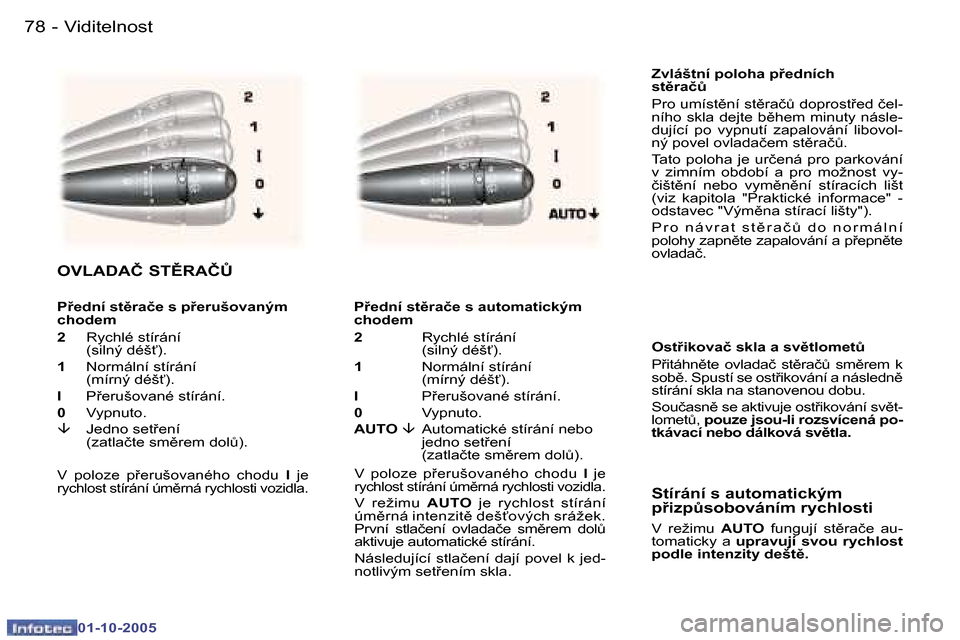 Peugeot 307 SW 2005.5  Návod k obsluze (in Czech) �V�i�d�i�t�e�l�n�o�s�t�7�8 �-
�0�1�-�1�0�-�2�0�0�5
�7�9�V�i�d�i�t�e�l�n�o�s�t�-
�0�1�-�1�0�-�2�0�0�5
�Z�v�l�á�š�t�n�í� �p�o�l�o�h�a� �p�e�d�n�í�c�h�  
�s�t)�r�a�čA 
�P�r�o� �u�m�í�s�t)�n�í