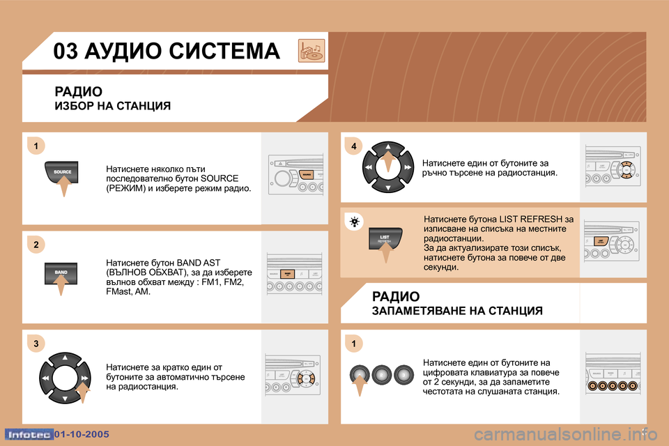 Peugeot 307 SW 2005.5  Ръководство за експлоатация (in Bulgarian) �1 
�2 
�3�4 
�1
�3�0�1�-�1�0�-�2�0�0�5�0�1�-�1�0�-�2�0�0�5
�0�3� Wj>Be� hBhi?cW
gW>Be 
BAXeg� dW� hiWdmBv
gW>Be
AWfWc?ivYWd?� dW� hiWdmBv
dw