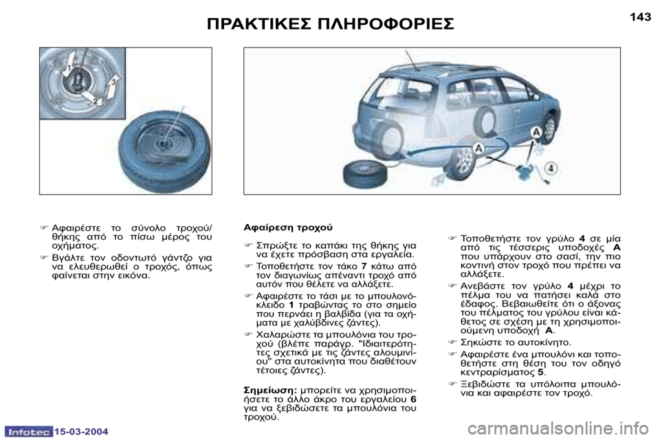 Peugeot 307 SW 2004  Εγχειρίδιο χρήσης (in Greek) �1�4�2
�1�5�-�0�3�-�2�0�0�4
�1�4�3
�1�5�-�0�3�-�2�0�0�4
#