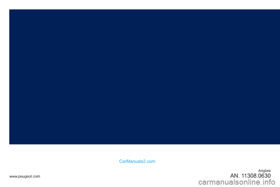Peugeot 308 CC 2011  Owners Manual - RHD (UK. Australia) Anglais
AN. 11308.0630www.peugeot.com  
