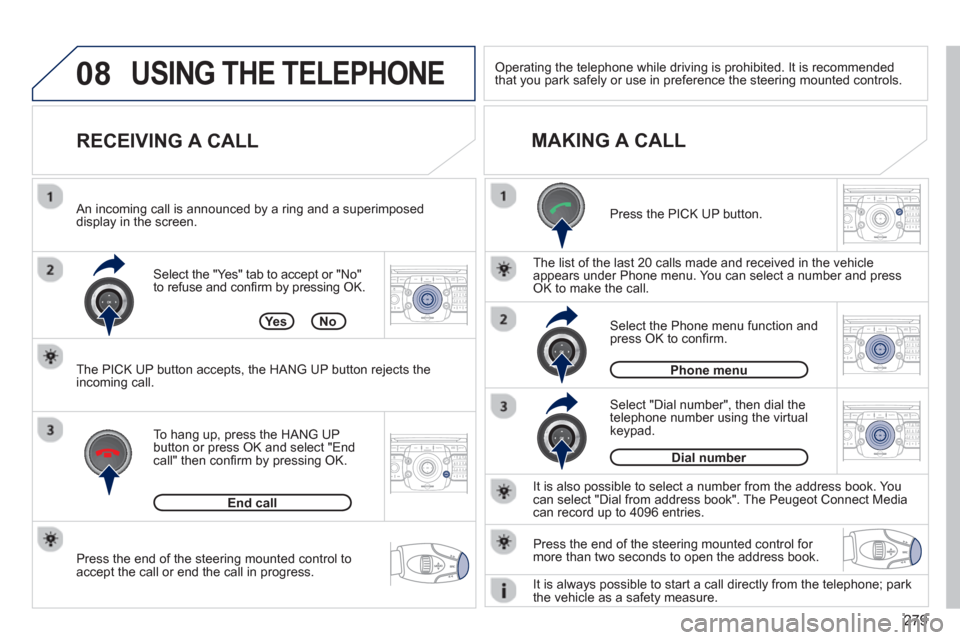 Peugeot 308 SW BL 2013  Owners Manual 279
08
2ABC3DEF5JKL4GHI6MNO8TUV7PQRS9WXYZ0*#
1RADIO MEDIANAV ESC TRAFFIC
SETUPADDR
BOOK
2ABC3DEF5JKL4GHI6MNO8TUV7PQRS9WXYZ0*#
1RADIO MEDIANAV ESC TRAFFIC
SETUPADDR
BOOK
2ABC3DEF5JKL4GHI6MNO8TUV7PQRS9W