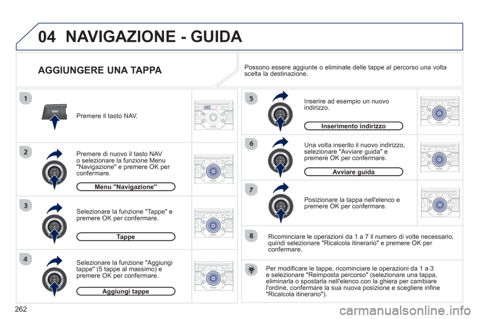 Peugeot 308 SW BL 2013  Manuale del proprietario (in Italian) 262
04
NAV2ABC3DEF5JKL4GHI6MNO8TUV7PQRS9WXYZ0*#
1RADIO MEDIANAV ESC TRAFFIC
SETUPADDR
BOOK
2ABC3DEF5JKL4GHI6MNO8TUV7PQRS9WXYZ0*#
1RADIO MEDIANAV ESC TRAFFIC
SETUPADDR
BOOK
2ABC3DEF5JKL4GHI6MNO8TUV7PQR