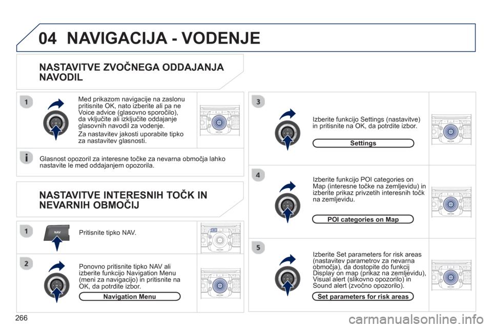 Peugeot 308 SW BL 2012.5  Priročnik za lastnika (in Slovenian) 266
NAV
04
2ABC3DEF5JKL4GHI6MNO8TUV7PQRS9WXYZ0*#
1RADIO MEDIANAV ESC TRAFFIC
SETUPADDR
BOOK
2ABC3DEF5JKL4GHI6MNO8TUV7PQRS9WXYZ0*#
1RADIO MEDIANAV ESC TRAFFIC
SETUPADDR
BOOK
2ABC3DEF5JKL4GHI6MNO8TUV7PQ