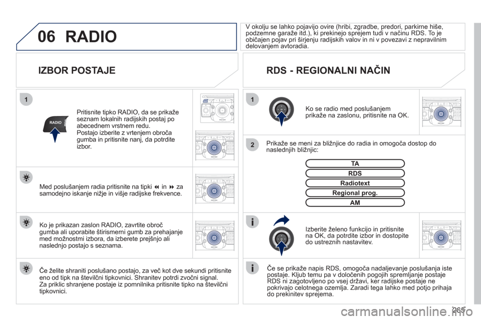 Peugeot 308 SW BL 2011  Priročnik za lastnika (in Slovenian) 265
06
11
2
NAV ESC TRAFFICRADIOMEDIA
2ABC3DEF5JKL4GHI6MNO8TUV7PQRS9WXYZ0*#
1RADIO MEDIANAV ESC TRAFFIC
SETUPADDR
BOOK
RADIO
2ABC3DEF5JKL4GHI6MNO8TUV7PQRS9WXYZ0*#
1RADIO MEDIANAV ESC TRAFFIC
SETUPADDR