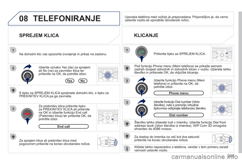 Peugeot 308 SW BL 2011  Priročnik za lastnika (in Slovenian) 275
08
1
22ABC3DEF5JKL4GHI6MNO8TUV7PQRS9WXYZ0*#
1RADIO MEDIANAV ESC TRAFFIC
SETUPADDR
BOOK
2ABC3DEF5JKL4GHI6MNO8TUV7PQRS9WXYZ0*#
1RADIO MEDIANAV ESC TRAFFIC
SETUPADDR
BOOK
2ABC3DEF5JKL4GHI6MNO8TUV7PQR
