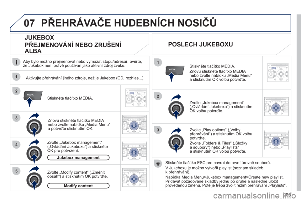 Peugeot 308 SW BL 2011  Návod k obsluze (in Czech) 269
07
1
4
1
2
2ABC3DEF5JKL4GHI6MNO8TUV7PQRS9WXYZ0*#
1RADIO MEDIANAV ESC TRAFFIC
SETUPADDR
BOOK
3
2ABC3DEF5JKL4GHI6MNO8TUV7PQRS9WXYZ0*#
1RADIO MEDIANAV ESC TRAFFIC
SETUPADDR
BOOK
RADIONAV ESC TRAFFICM