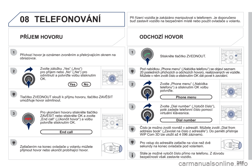 Peugeot 308 SW BL 2011  Návod k obsluze (in Czech) 275
08
1
22ABC3DEF5JKL4GHI6MNO8TUV7PQRS9WXYZ0*#
1RADIO MEDIANAV ESC TRAFFIC
SETUPADDR
BOOK
2ABC3DEF5JKL4GHI6MNO8TUV7PQRS9WXYZ0*#
1RADIO MEDIANAV ESC TRAFFIC
SETUPADDR
BOOK
2ABC3DEF5JKL4GHI6MNO8TUV7PQR