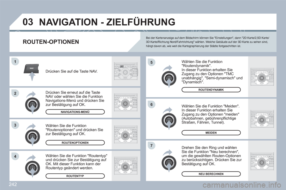 Peugeot 308 SW BL 2010.5  Betriebsanleitung (in German) 242
NAV
03
5
6
7
1
2
3
4
ABCDEF5JKL4GHI68TUV7PQRS90*#
RADIOMEDIANAVESCTRAFFICSETUPADDRBOOK
2ABC3DEF5JKL4GHI6MNO8TUV7PQRS9WXYZ0*#
1RADIOMEDIANAVESCTRAFFICSETUPADDRBOOK
2ABC3DEF5JKL4GHI6MNO8TUV7PQRS9WXY