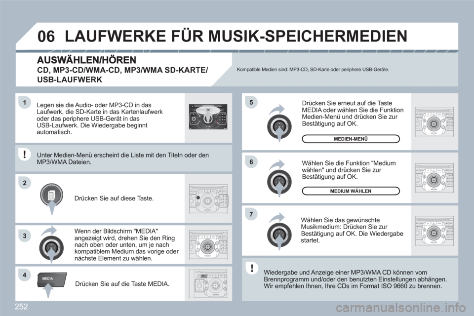 Peugeot 308 SW BL 2010.5  Betriebsanleitung (in German) 252
4
5
6
RADIONAVESCTRAFFICADDRBOOKMEDIAMEDIA
2
7
3
1
2ABC3DEF5JKL4GHI6MNO8TUV7PQRS9WXYZ0*#
1RADIOMEDIANAVESCTRAFFICSETUPADDRBOOK
2ABC3DEF5JKL4GHI6MNO8TUV7PQRS9WXYZ0*#
1RADIOMEDIANAVESCTRAFFICSETUPAD