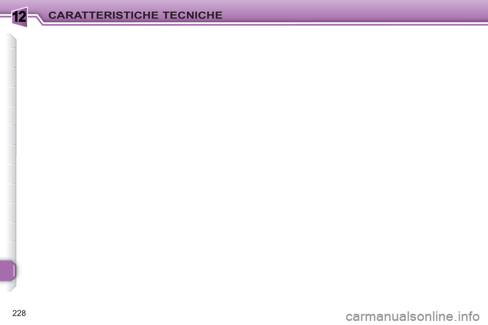 Peugeot 308 SW BL 2010.5  Manuale del proprietario (in Italian) 1
228
CARATTERISTICHE TECNICHE 