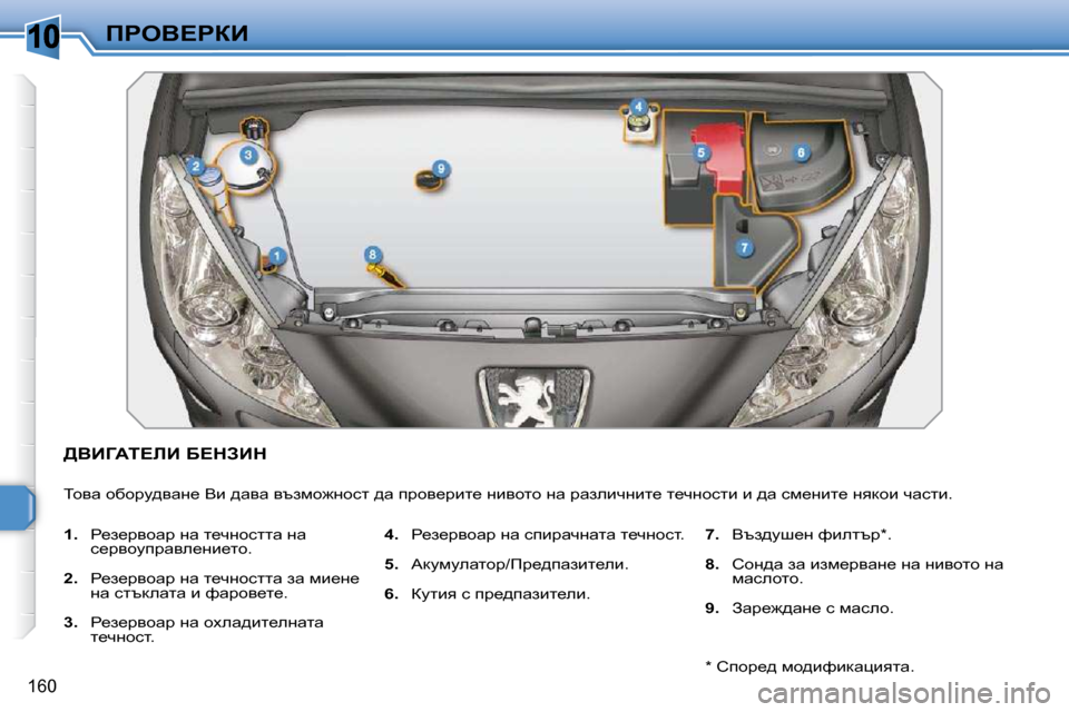 Peugeot 308 SW BL 2009.5  Ръководство за експлоатация (in Bulgarian) 10
160
fgeY?gaB
[YBZWi?bB� X?dABd� 
� ihyw� hxhjm^ywÖ_� Yb� ^wyw� ytafh`Öhkl� ^w� ijhy_jbl_� Öbyhlh� Öw� jwaebqÖbl