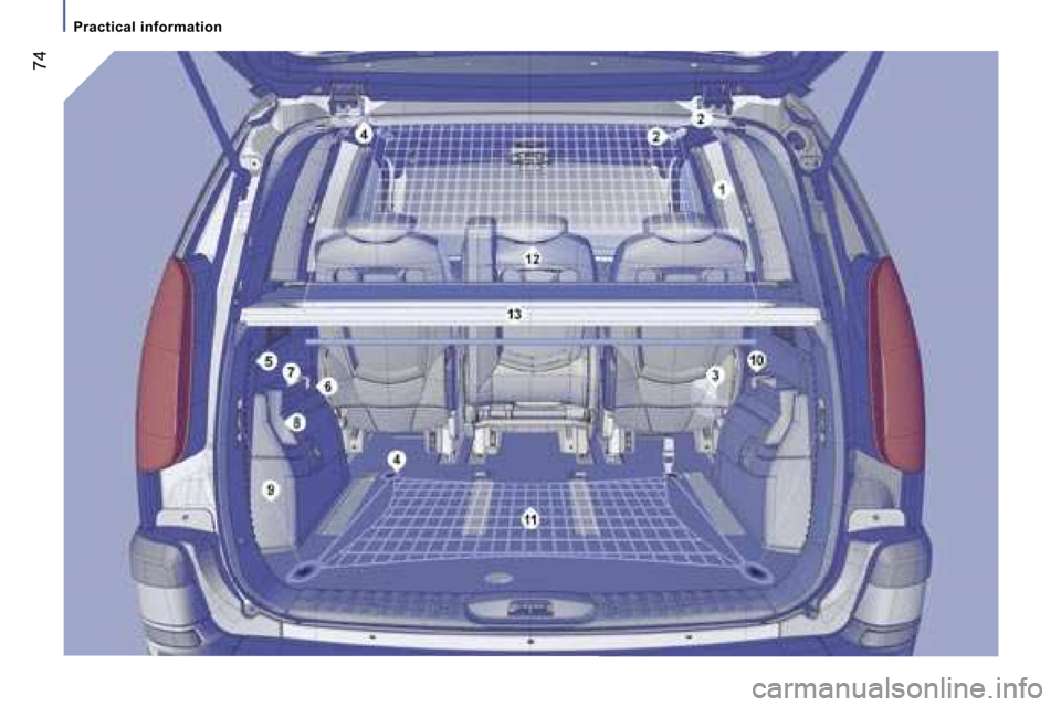 Peugeot 807 Dag 2007.5  Owners Manual �7�4
�P�r�a�c�t�i�c�a�l� �i�n�f�o�r�m�a�t�i�o�n  