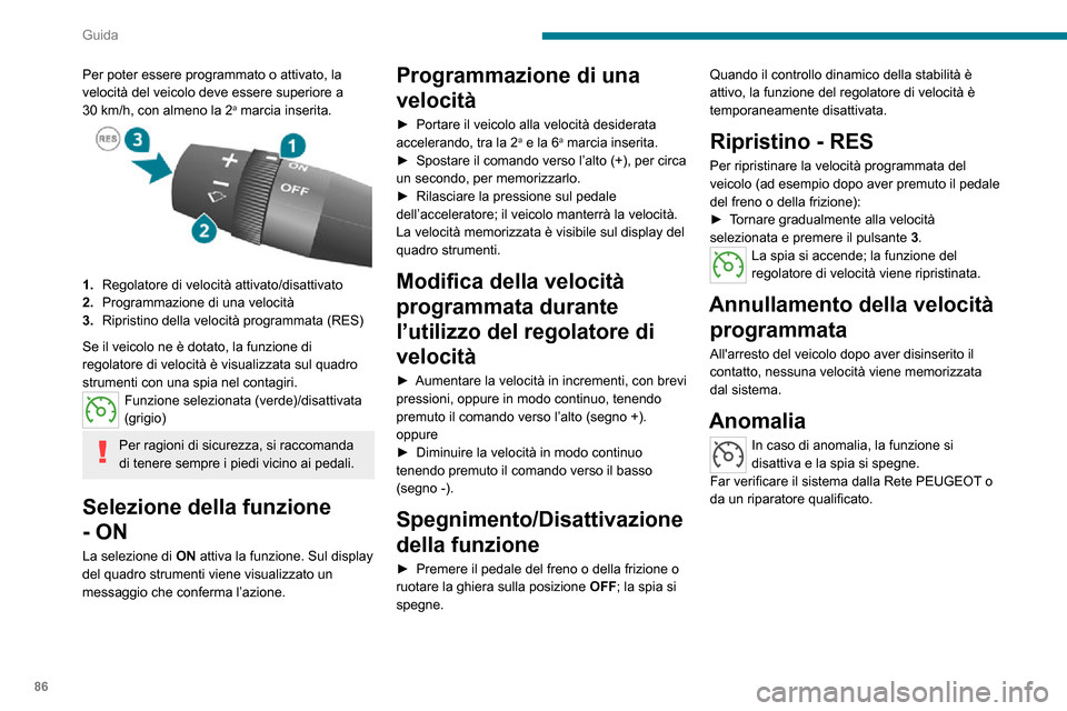 Peugeot Boxer 2020 Manuale del proprietario (in Italian) 86
Guida
Allarme superamento
involontario linea di
carreggiata
Consultare le raccomandazioni generali
sulluso dei sistemi di assistenza alla guida e
alla manovra.
Sistema che rileva il superament Peugeot Boxer 2020 Manuale del proprietario (in Italian) 86
Guida
Allarme superamento
involontario linea di
carreggiata
Consultare le raccomandazioni generali
sulluso dei sistemi di assistenza alla guida e
alla manovra.
Sistema che rileva il superament
