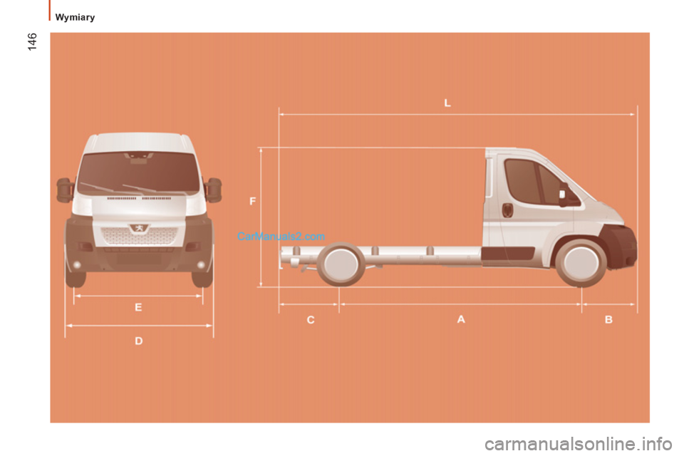 Peugeot Boxer 2012  Instrukcja Obsługi (in Polish) 14
6
   
 
Wymiary   