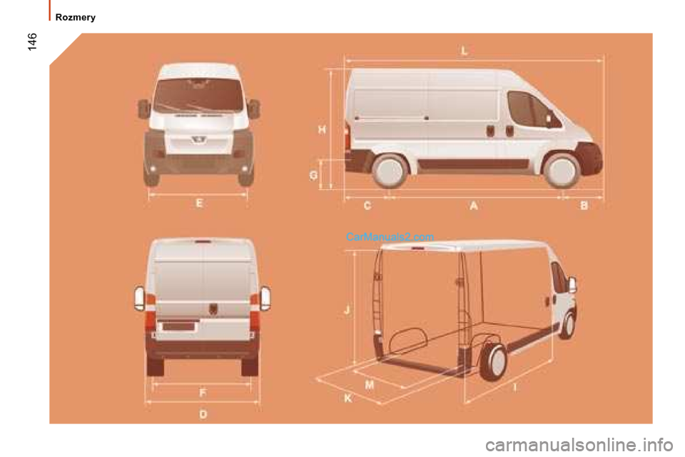 Peugeot Boxer 2008  Užívateľská príručka (in Slovak)  146
�R�o�z�m�e�r�y   