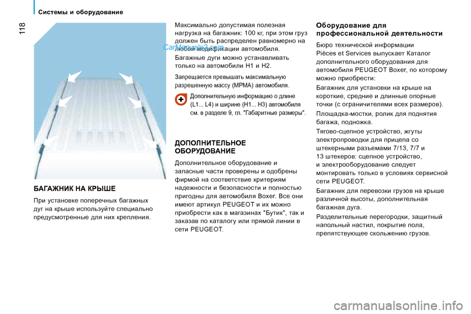 Peugeot Boxer 2008  Инструкция по эксплуатации (in Russian)  118
X:=:@dBa� d:� agro?� 
fjb� mklwÖhyd_� ihi_j_èÖuo� xwzw`Öuo�  
^mz� Öw� djur_� bkihevamcl_� ki_pbwevÖh� 
ij_^