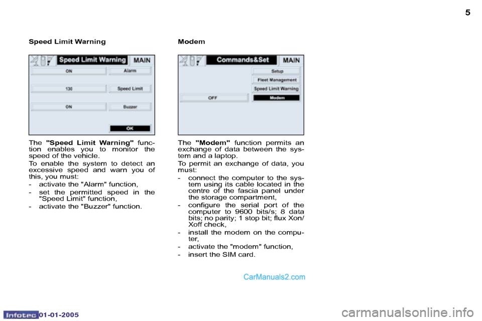 Peugeot Boxer 2005  Owners Manual �4
�0�2�-�0�8�-�2�0�0�4
�5
�T�h�e� �"�S�p�e�e�d�  �L�i�m�i�t�  �W�a�r�n�i�n�g�" �  �f�u�n�c�-
�t�i�o�n�  �e�n�a�b�l�e�s�  �y�o�u�  �t�o�  �m�o�n�i�t�o�r�  �t�h�e�  
�s�p�e�e�d� �o�f� �t�h�e� �v�e�h�i�