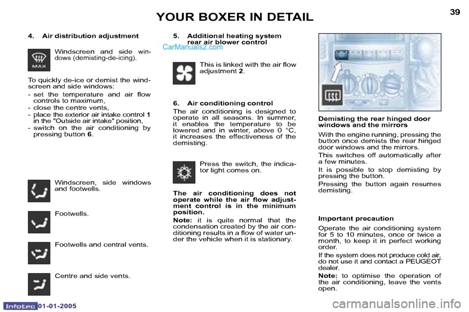 Peugeot Boxer 2005  Owners Manual �3�8
�0�1�-�0�1�-�2�0�0�5
�3�9
�0�1�-�0�1�-�2�0�0�5
�W�i�n�d�s�c�r�e�e�n�  �a�n�d�  �s�i�d�e� �w�i�n�-
�d�o�w�s� �(�d�e�m�i�s�t�i�n�g�-�d�e�-�i�c�i�n�g�)�.
�W�i�n�d�s�c�r�e�e�n�,�  �s�i�d�e�  �w�i�n�d