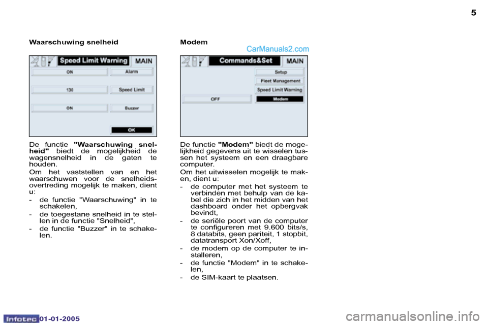 Peugeot Boxer 2005  Handleiding (in Dutch) �4
�0�2�-�0�8�-�2�0�0�4
�5
�D�e�  �f�u�n�c�t�i�e� �"�W�a�a�r�s�c�h�u�w�i�n�g�  �s�n�e�l�-
�h�e�i�d�" �  �b�i�e�d�t�  �d�e�  �m�o�g�e�l�i�j�k�h�e�i�d�  �d�e� 
�w�a�g�e�n�s�n�e�l�h�e�i�d�  �i�n�  �d�e� 