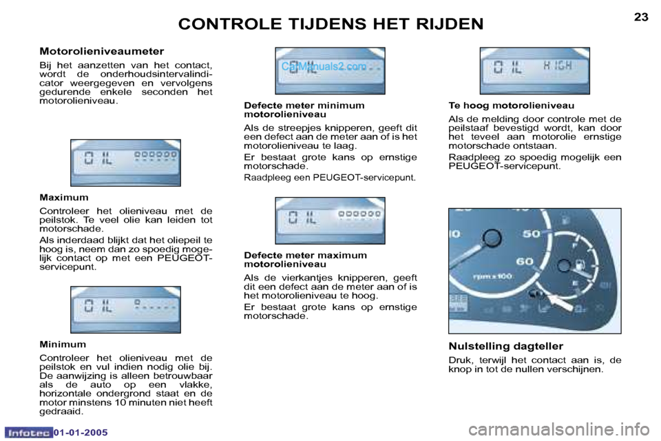 Peugeot Boxer 2005  Handleiding (in Dutch) �C�O�N�T�R�O�L�E� �T�I�J�D�E�N�S� �H�E�T� �R�I�J�D�E�N�2�2
�0�1�-�0�1�-�2�0�0�5
�2�3�C�O�N�T�R�O�L�E� �T�I�J�D�E�N�S� �H�E�T� �R�I�J�D�E�N
�0�1�-�0�1�-�2�0�0�5
�M�o�t�o�r�o�l�i�e�n�i�v�e�a�u�m�e�t�e�r