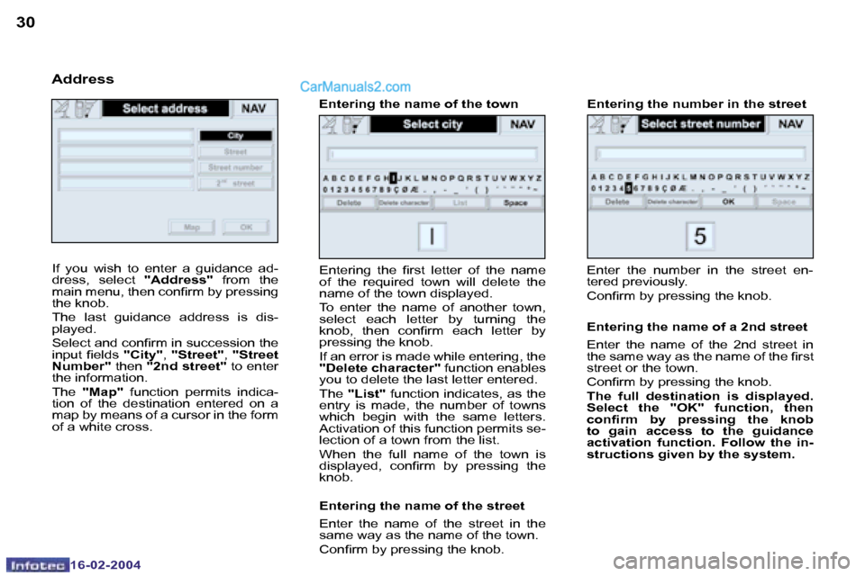 Peugeot Boxer 2004  Owners Manual �3�0
�1�6�-�0�2�-�2�0�0�4
�3�1
�1�6�-�0�2�-�2�0�0�4
�E�n�t�e�r�  �t�h�e�  �n�u�m�b�e�r�  �i�n�  �t�h�e�  �s�t�r�e�e�t�  �e�n�- 
�t�e�r�e�d� �p�r�e�v�i�o�u�s�l�y�. 
�C�o�n�i�r�m� �b�y� �p�r�e�s�s�i�n�g