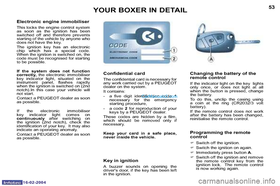 Peugeot Boxer 2004  Owners Manual �1�6�-�0�2�-�2�0�0�4�1�6�-�0�2�-�2�0�0�4
�5�2�5�3�Y�O�U�R� �B�O�X�E�R� �I�N� �D�E�T�A�I�L
�E�l�e�c�t�r�o�n�i�c� �e�n�g�i�n�e� �i�m�m�o�b�i�l�i�s�e�r
�T�h�i�s� �l�o�c�k�s� �t�h�e� �e�n�g�i�n�e� �c�o�n�