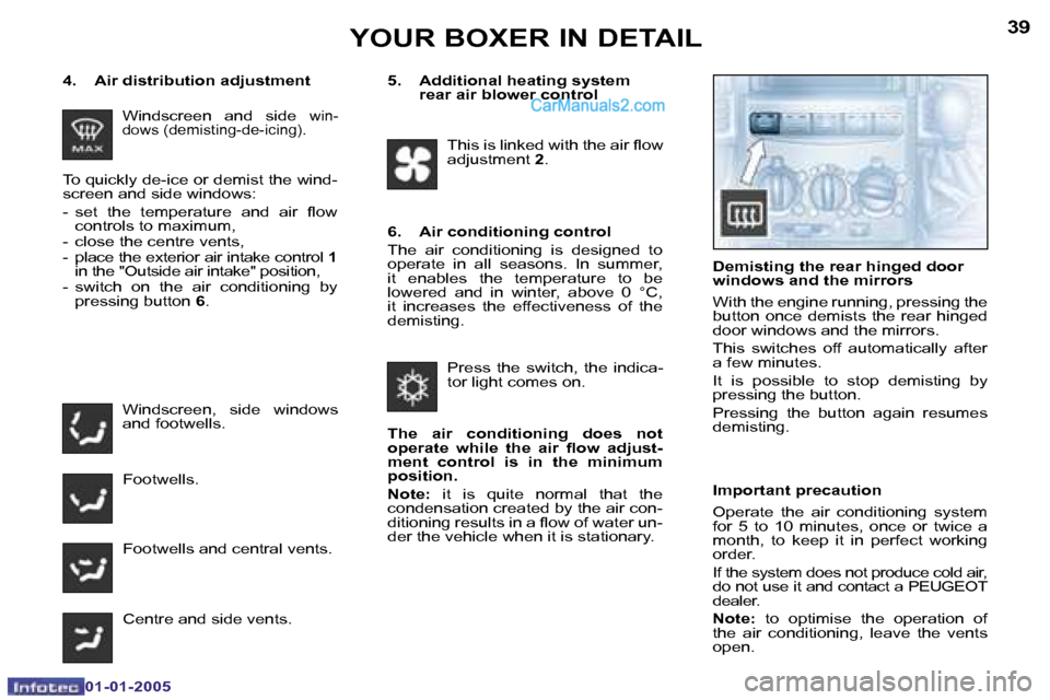 Peugeot Boxer Dag 2005  Owners Manual �3�8
�0�1�-�0�1�-�2�0�0�5
�3�9
�0�1�-�0�1�-�2�0�0�5
�W�i�n�d�s�c�r�e�e�n�  �a�n�d�  �s�i�d�e� �w�i�n�-
�d�o�w�s� �(�d�e�m�i�s�t�i�n�g�-�d�e�-�i�c�i�n�g�)�.
�W�i�n�d�s�c�r�e�e�n�,�  �s�i�d�e�  �w�i�n�d