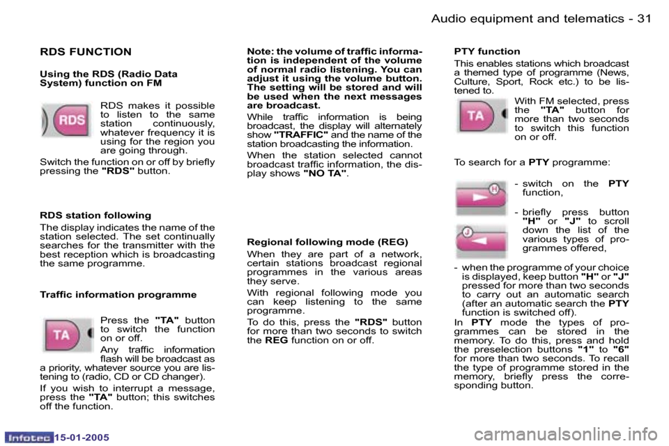 Peugeot Expert 2005  Owners Manual �3�0 �-
�1�5�-�0�1�-�2�0�0�5
�3�1
�-
�1�5�-�0�1�-�2�0�0�5
�R�D�S�  �m�a�k�e�s�  �i�t�  �p�o�s�s�i�b�l�e�  
�t�o�  �l�i�s�t�e�n�  �t�o�  �t�h�e�  �s�a�m�e� 
�s�t�a�t�i�o�n�  �c�o�n�t�i�n�u�o�u�s�l�y�,�