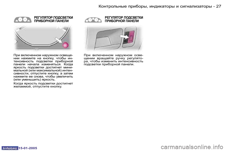 Peugeot Expert 2005  Инструкция по эксплуатации (in Russian) �2�6 �-
�1�5�-�0�1�-�2�0�0�5
�2�7
�-
�1�5�-�0�1�-�2�0�0�5
J?=MEvieJ� Ie[K<?iaB�  
IJB;eJGeC� I:G?EB
Ijb� \dexq_gghf� gZjm`ghf� hk\_s_�- 
g