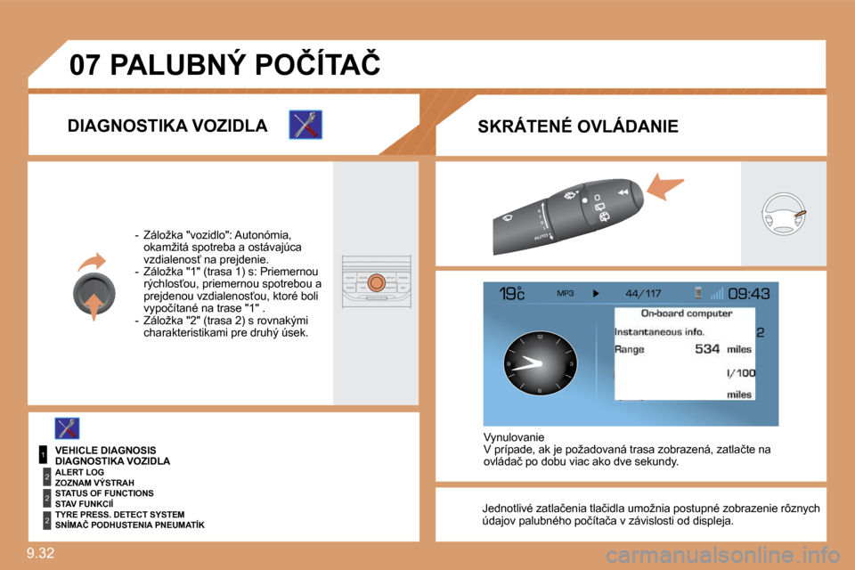Peugeot Expert Tepee 2010  Užívateľská príručka (in Slovak) 9.32 
�0�7
1
2
2
2
126 3
9
� �J�e�d�n�o�t�l�i�v�é� �z�a�t�l�a�č�e�n�i�a� �t�l�a�č�i�d�l�a� �u�m�o�ž�n�i�a� �p�o�s�t�u�p�n�é� �z�o �b�r�a�z�e�n�i�e� �r�ô�z�n�y�c�h� �ú�d�a�j�o�v� �p�a�l�u�b�n�é