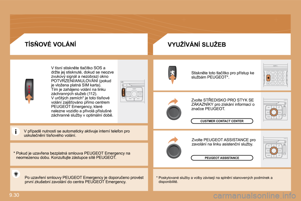 Peugeot Expert Tepee 2009  Návod k obsluze (in Czech) �9�.�3�0� 
�P�E�U�G�E�O�T� �A�S�S�I�S�T�A�N�C�E
�C�U�S�T�M�E�R� �C�O�N�T�A�C�T� �C�E�N�T�E�R
� � �*� � � � �P�o�k�u�d� �j�e� �u�z�a�v9�e�n�a� �b�e�z�p�l�a�t�n�á� �s�m�l�o�u�v�a� �P�E�U�G�E�O�T� �E�m