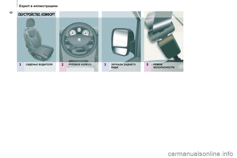 Peugeot Expert VU 2007  Инструкция по эксплуатации (in Russian) �6
hB>?ds?� Ye>Bi?bv gjb?Ye?� aeb?he A?gaWbW� AW >d?=e� YB>Wg?cdB�  
X?AefWhdehiB
eXjhigeChiYe�,� aeckegi
�2
� 
�3 �  