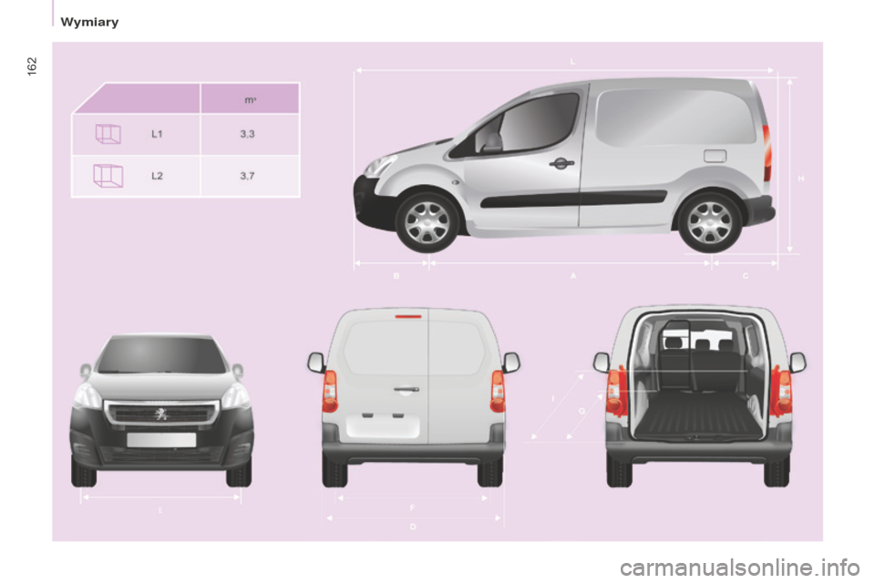 Peugeot Partner 2015  Instrukcja Obsługi (in Polish) 162
Partner-2-VU_pl_Chap09_Caract-technique_ed01-2015 
W  