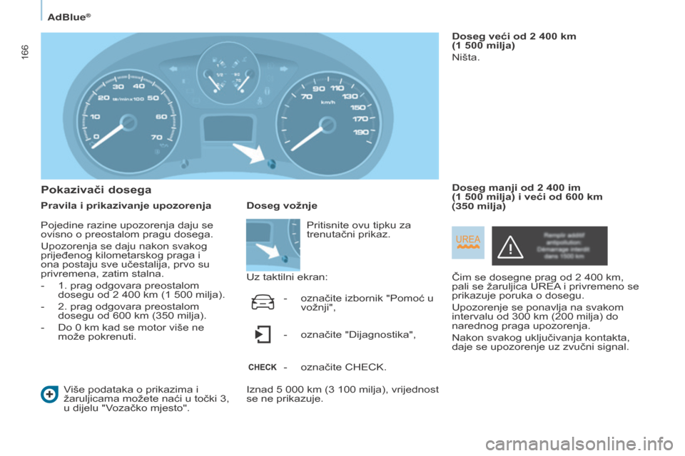 Peugeot Partner Tepee 2017 Vodič za korisnike (in Croatian) 166
Partner2VP_hr_Chap07_Verification_ed02-2016Partner2VP_hr_Chap07_Verification_ed02-2016
Pokazivači dosega
Pravila i prikazivanje upozorenjaViše podataka o prikazima i
žaruljicama možete naći Peugeot Partner Tepee 2017 Vodič za korisnike (in Croatian) 166
Partner2VP_hr_Chap07_Verification_ed02-2016Partner2VP_hr_Chap07_Verification_ed02-2016
Pokazivači dosega
Pravila i prikazivanje upozorenjaViše podataka o prikazima i
žaruljicama možete naći