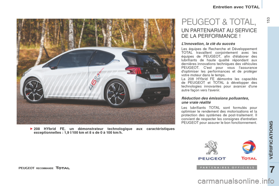Peugeot Partner Tepee 2016 Manuel du propriétaire (in French) 153
Entretien avec TOTAL
PEUGEOT & TOTAL,
UN PARTENARIAT AU SERVICE
D
E LA PERFORMANCE !
Linnovation, la clé du succès
Les équipes de Recherche et Développement
TOTAL travaillent co Peugeot Partner Tepee 2016 Manuel du propriétaire (in French) 153
Entretien avec TOTAL
PEUGEOT & TOTAL,
UN PARTENARIAT AU SERVICE
D
E LA PERFORMANCE !
Linnovation, la clé du succès
Les équipes de Recherche et Développement
TOTAL travaillent co