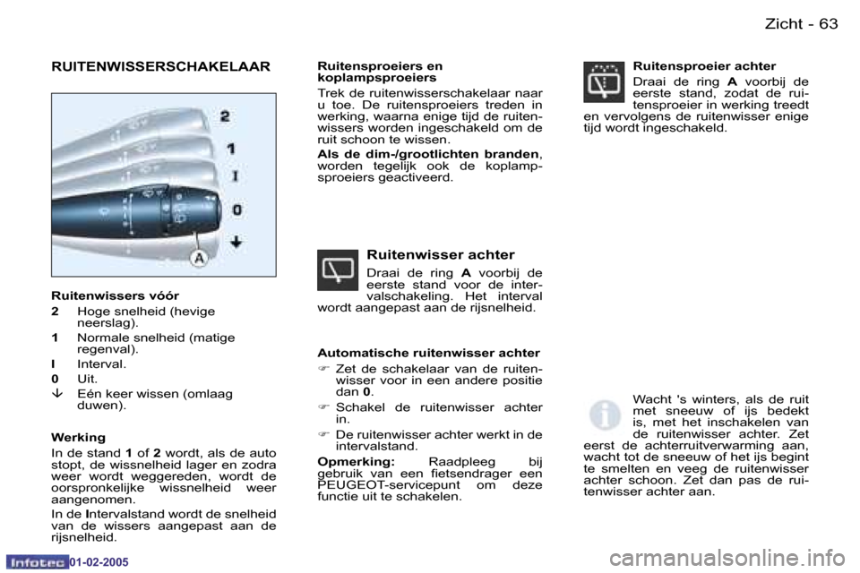 Peugeot Partner VU 2005  Handleiding (in Dutch) �6�2 �-�Z�i�c�h�t
�0�1�-�0�2�-�2�0�0�5
�6�3
�-�Z�i�c�h�t
�0�1�-�0�2�-�2�0�0�5
�R�u�i�t�e�n�w�i�s�s�e�r�s� �v�ó�ó�r 
�2 �  �H�o�g�e� �s�n�e�l�h�e�i�d� �(�h�e�v�i�g�e� 
�n�e�e�r�s�l�a�g�)�.
�1 �  �N�o