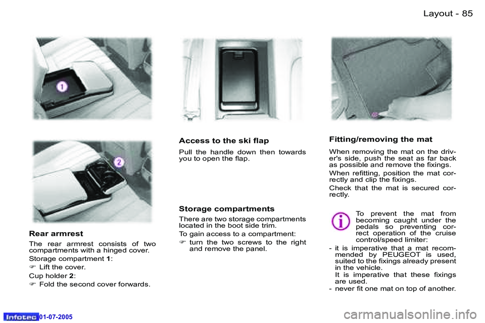 Peugeot 407 2005.5  Owners Manual �L�a�y�o�u�t�8�4 �-
�0�1�-�0�7�-�2�0�0�5
�8�5�L�a�y�o�u�t�-
�0�1�-�0�7�-�2�0�0�5
�R�e�a�r� �a�r�m�r�e�s�t
�T�h�e�  �r�e�a�r�  �a�r�m�r�e�s�t�  �c�o�n�s�i�s�t�s�  �o�f�  �t�w�o�  
�c�o�m�p�a�r�t�m�e�n�