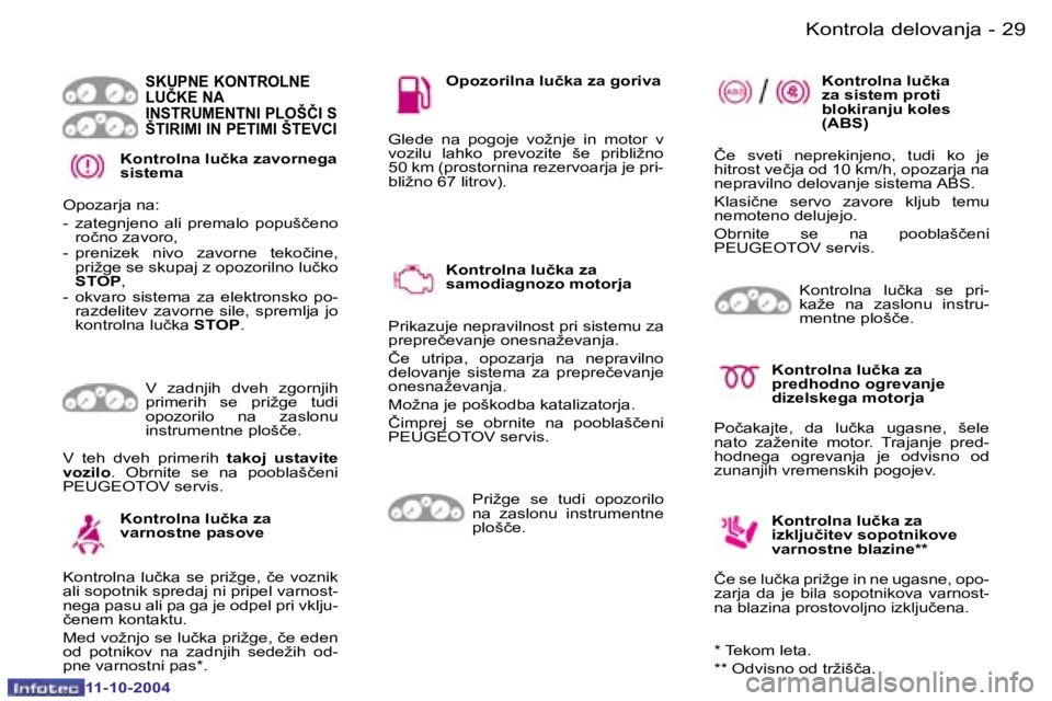 Peugeot 407 2004.5  Priročnik za lastnika (in Slovenian) �2�8 �-
�1�1�-�1�0�-�2�0�0�4
�2�9
�-
�1�1�-�1�0�-�2�0�0�4
�K�o�n�t�r�o�l�n�a� �l�u�č�k�a� �z�a�v�o�r�n�e�g�a�  
�s�i�s�t�e�m�a
�S�K�U�P�N�E� �K�O�N�T�R�O�L�N�E�  
�L�U�Č�K�E� �N�A� 
�I�N�S�T�R�U�M�E
