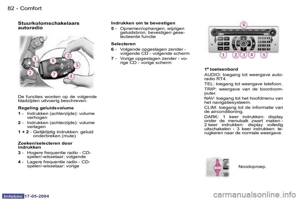 Peugeot 407 2004  Handleiding (in Dutch) �8�2 �-
�1�7�-�0�5�-�2�0�0�4
�8�3
�-
�1�7�-�0�5�-�2�0�0�4
�D�e�  �f�u�n�c�t�i�e�s�  �w�o�r�d�e�n�  �o�p�  �d�e�  �v�o�l�g�e�n�d�e�  
�b�l�a�d�z�i�j�d�e�n� �u�i�t�v�o�e�r�i�g� �b�e�s�c�h�r�e�v�e�n�: 
�
