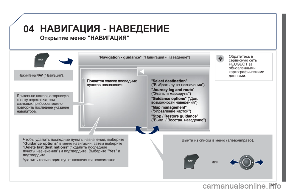 Peugeot 508 2012.5 Инструкция по эксплуатации (in Russian)
249
04
""""""""""""ggggggggggNavigation guidanceNavigation guidanceNavigation guidanceNavigation guidanceNavigation guidanceNavigation - guidanceNavigation - guidanceNavigation - guidanceNavigation Peugeot 508 2012.5 Инструкция по эксплуатации (in Russian)
249
04
""""""""""""ggggggggggNavigation guidanceNavigation guidanceNavigation guidanceNavigation guidanceNavigation guidanceNavigation - guidanceNavigation - guidanceNavigation - guidanceNavigation